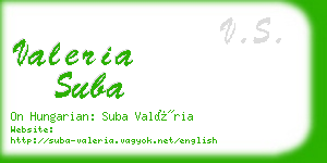 valeria suba business card